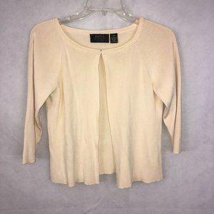 Dana Buchman Cream Ivory Silk Cardigan Sweater SP